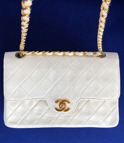 chanel white purses|white chanel bag vintage.